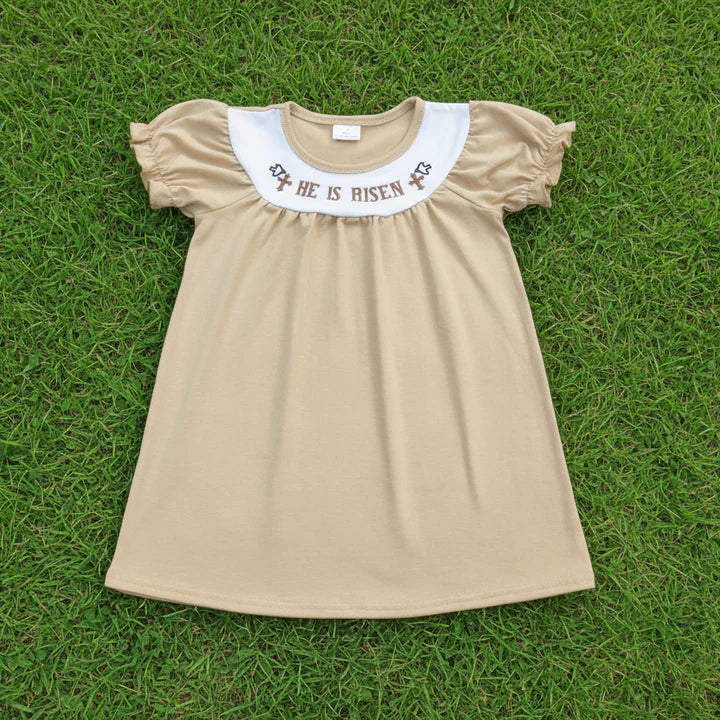 He is Risen Smocked Dress