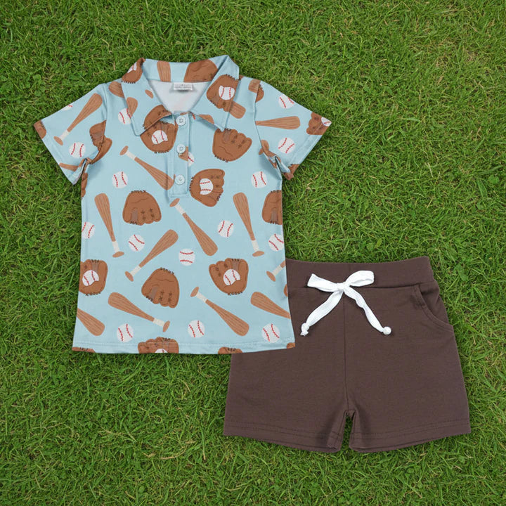 Baseball Polo and Short Set