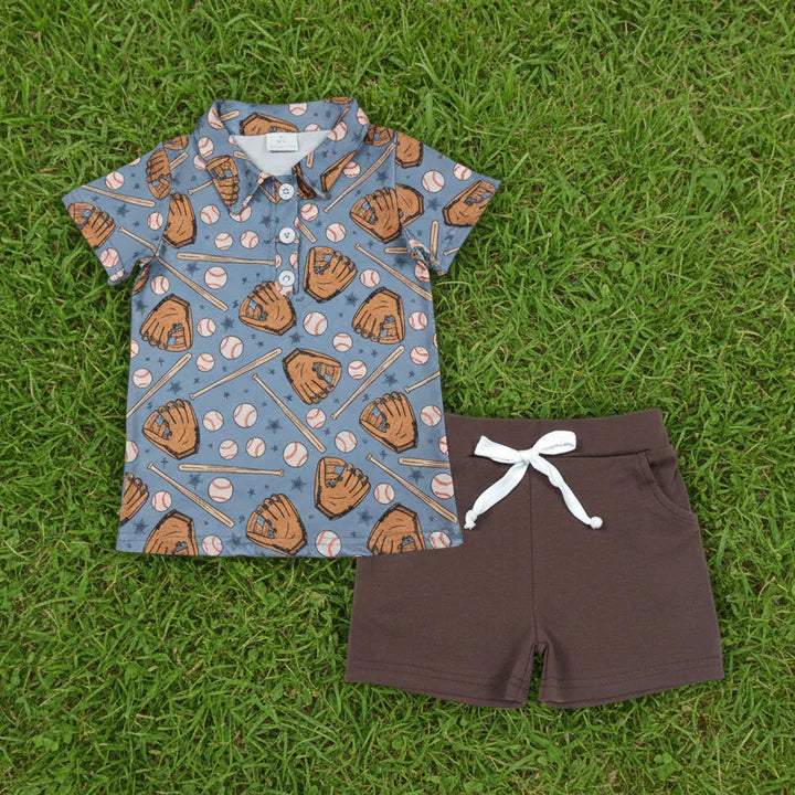 Baseball Polo and Short Set