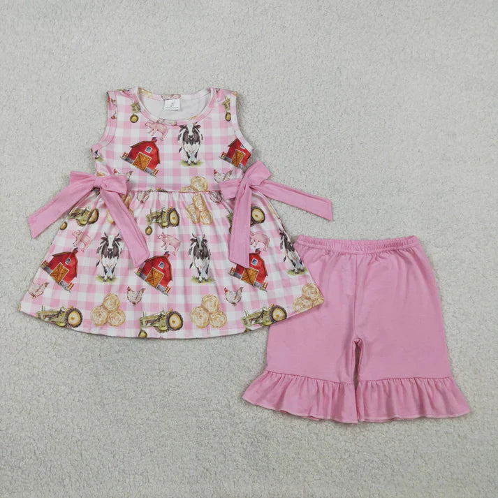 Farm Tank Ruffle Short Set