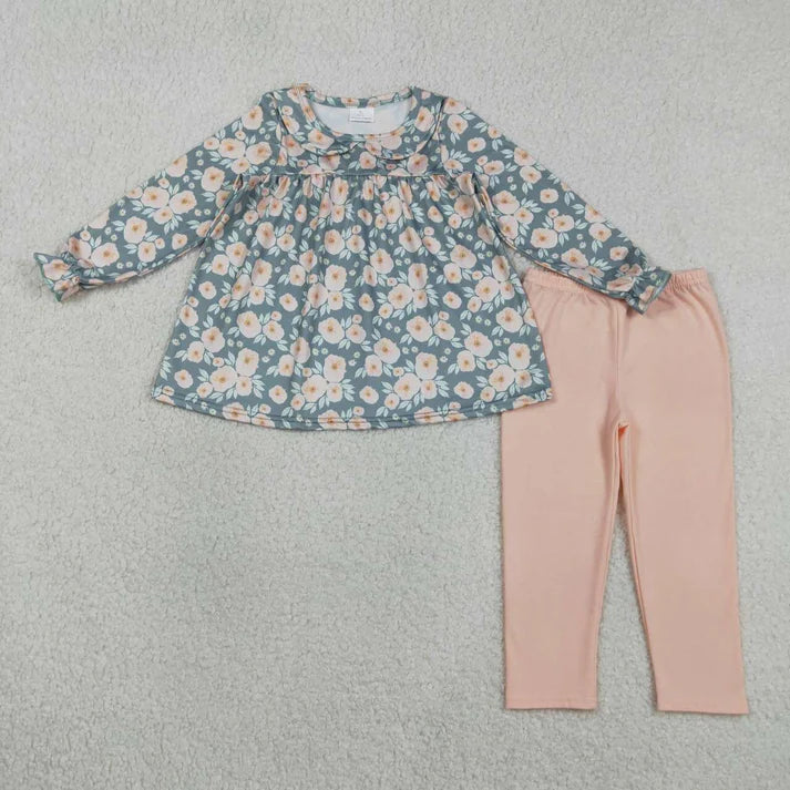 Flower long sleeve pant set