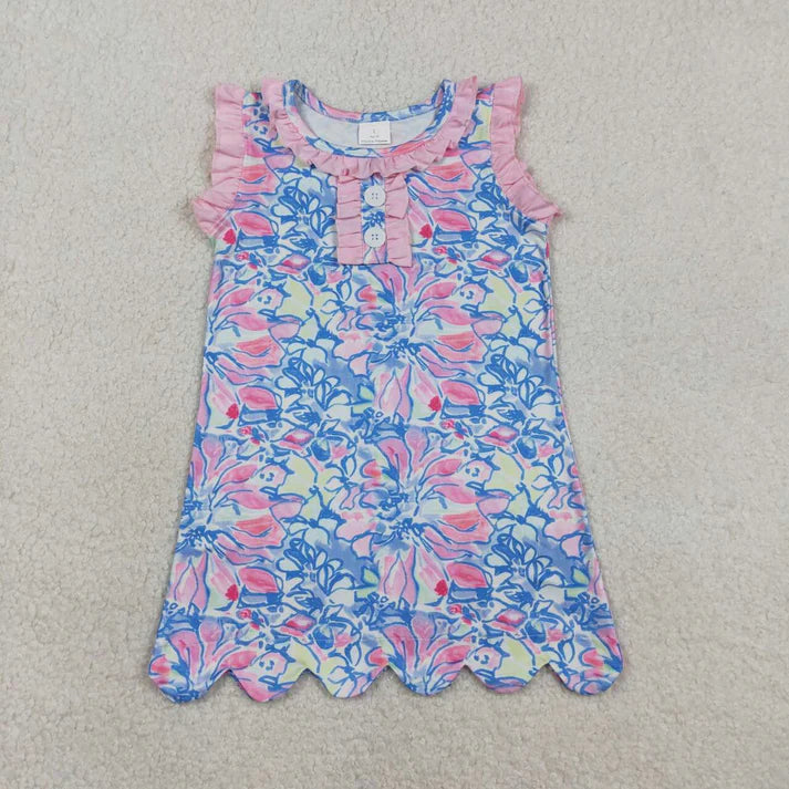 Floral Sleeveless Ruffle Lily Dress