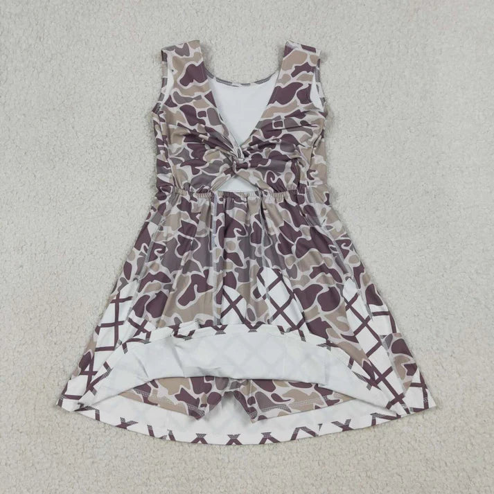 Camo Ice Cream Drip Athletic Dress