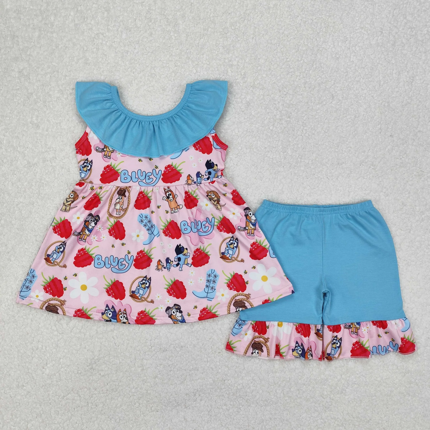 Bluey Strawberry Cowgirl Ruffle Set