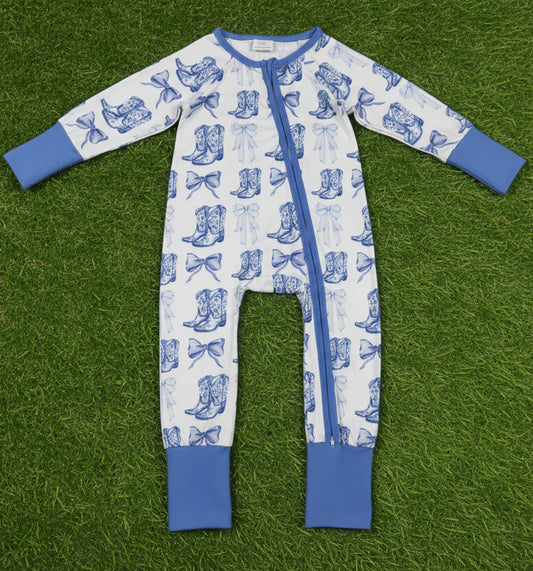 Blue Bow Bamboo Zippy