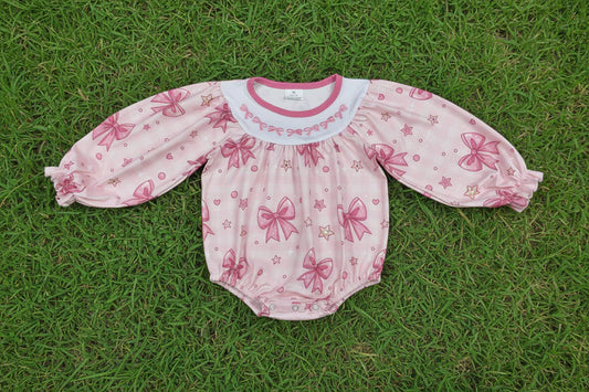 Smocked Bow Embroidery Bubble