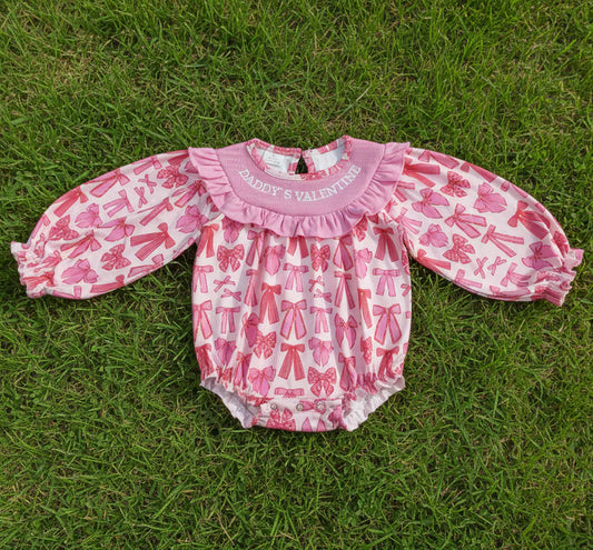Smocked Daddy Valentines Bubble