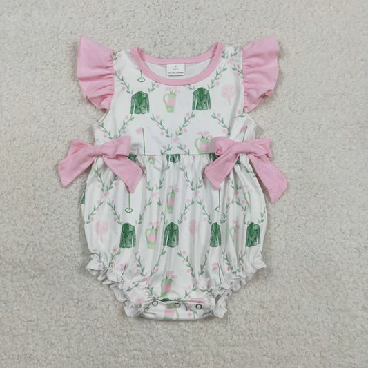 Golf Pink Plaid Bubble
