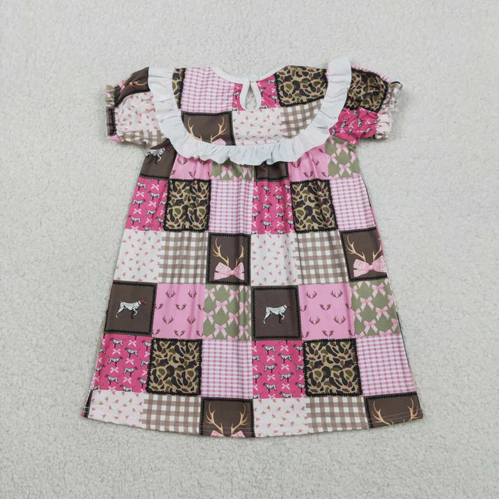 Daddy Girl Embroidery Camo Smocked Dress