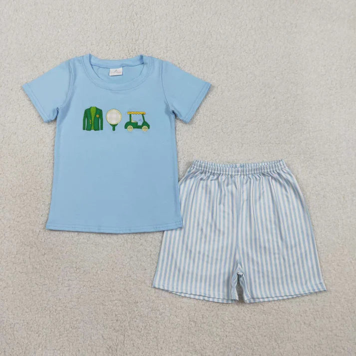 Golf Embroidery Short Set