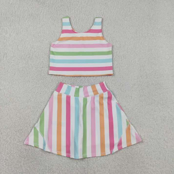 Colorful Stripped Athletic Set