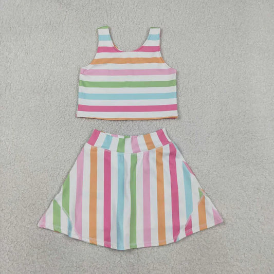 Colorful Stripped Athletic Set