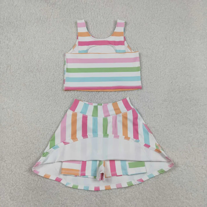 Colorful Stripped Athletic Set