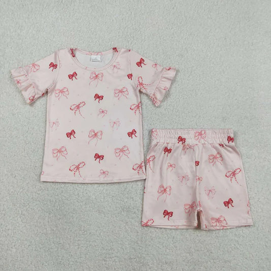 Bow Ruffle Short Set