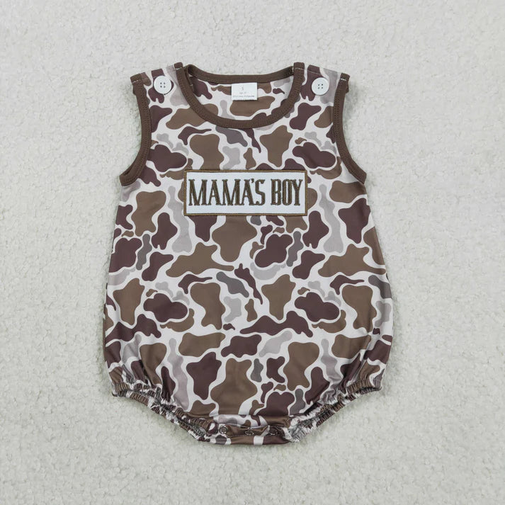 Mama's Boy Camo Embroidery Tank Bubble