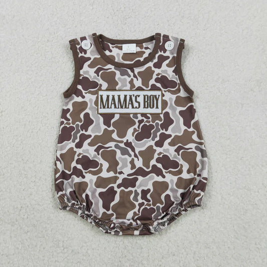 Mama's Boy Camo Embroidery Tank Bubble