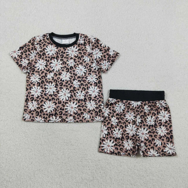 Cheetah and Daisy Short Set