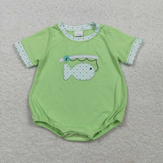 Fish Embroidery Boy Bubble