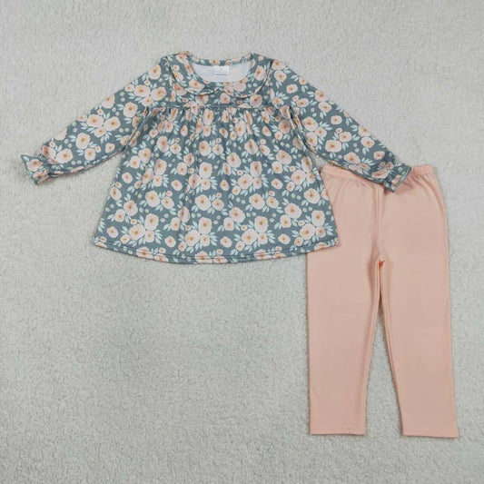Flower long sleeve pant set