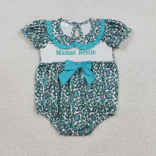 Mama's Bestie Socked Embroidery Cheetah Bubble