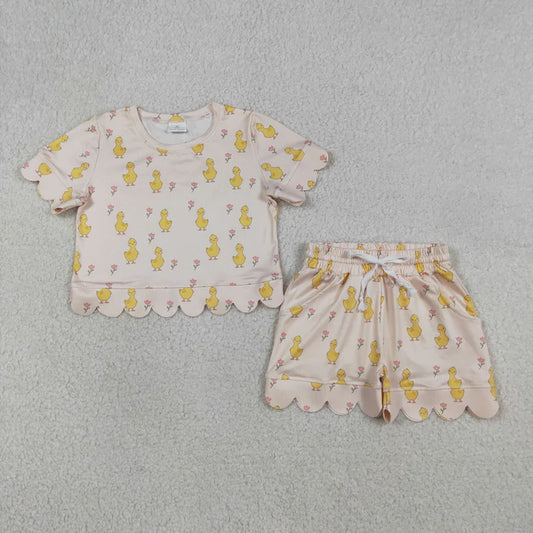 Duck Scalloped Edge Short Set