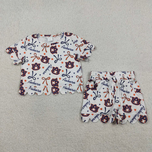 Auburn Scalloped Edged Short Set