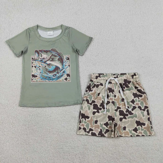 Fish Camo Short Set