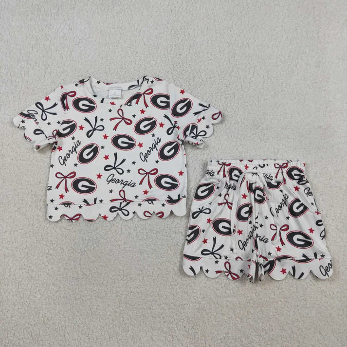Georgia Scalloped Edge Short Set