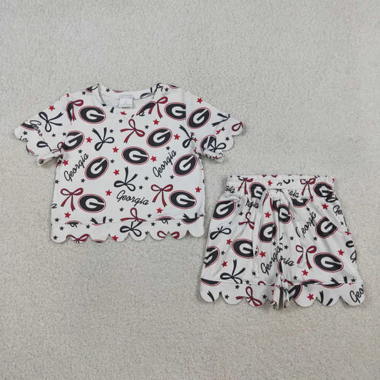 Georgia Scalloped Edge Short Set