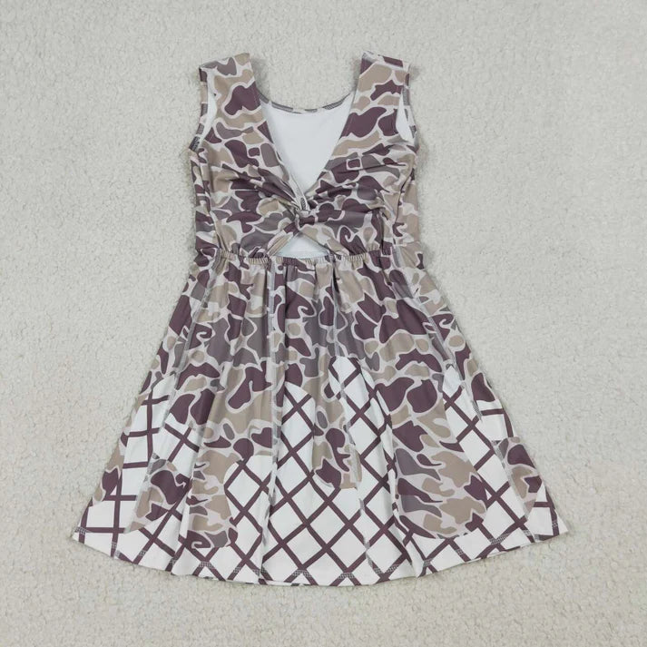 Camo Ice Cream Drip Athletic Dress
