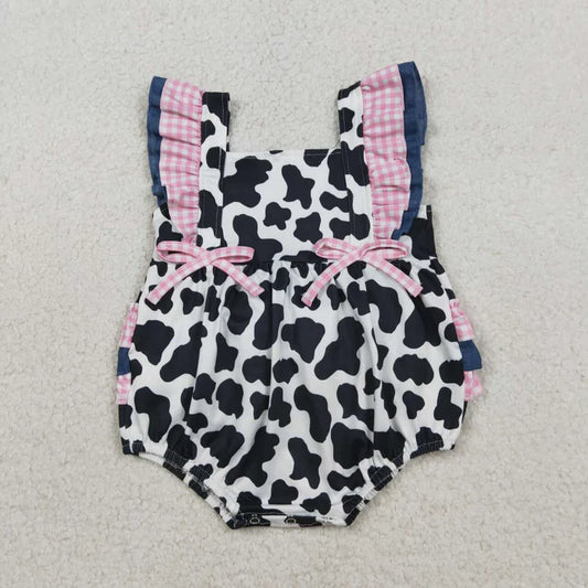 Cow Print Ruffle Butt Bubble