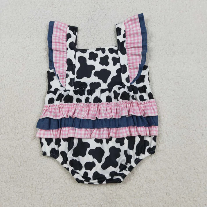 Cow Print Ruffle Butt Bubble
