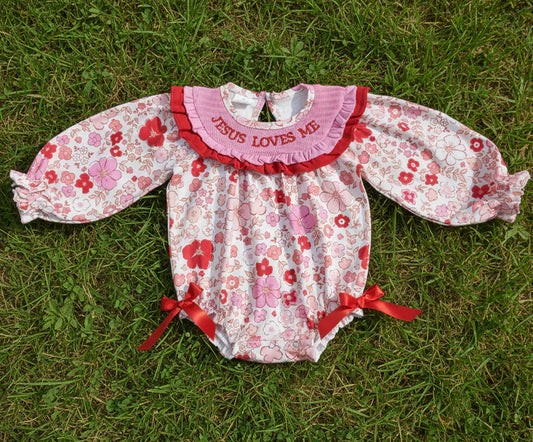 Jesus Loves Me Smocked Bubble